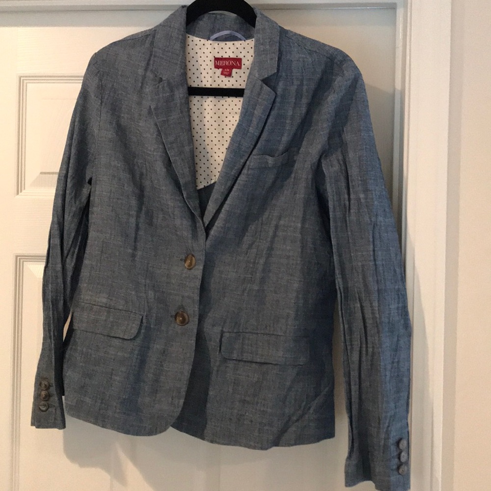 Chambray blue summer blazer